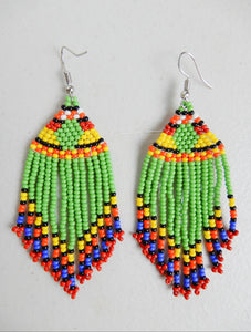 Green Dangle Earrings - Afrix Style