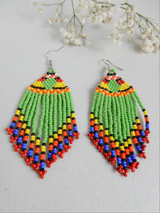 Green Dangle Earrings - Afrix Style