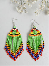 Load image into Gallery viewer, Green Dangle Earrings - Afrix Style
