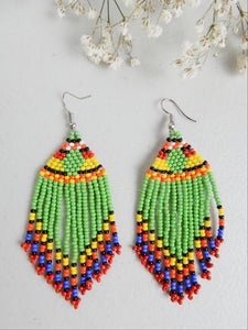 Green Dangle Earrings - Afrix Style