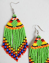 Load image into Gallery viewer, Green Dangle Earrings - Afrix Style
