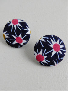 Pink Fabric Earrings