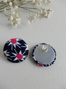 Pink Fabric Earrings