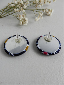 Pink Fabric Earrings