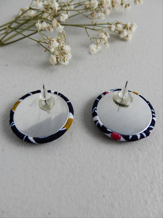Pink Fabric Earrings