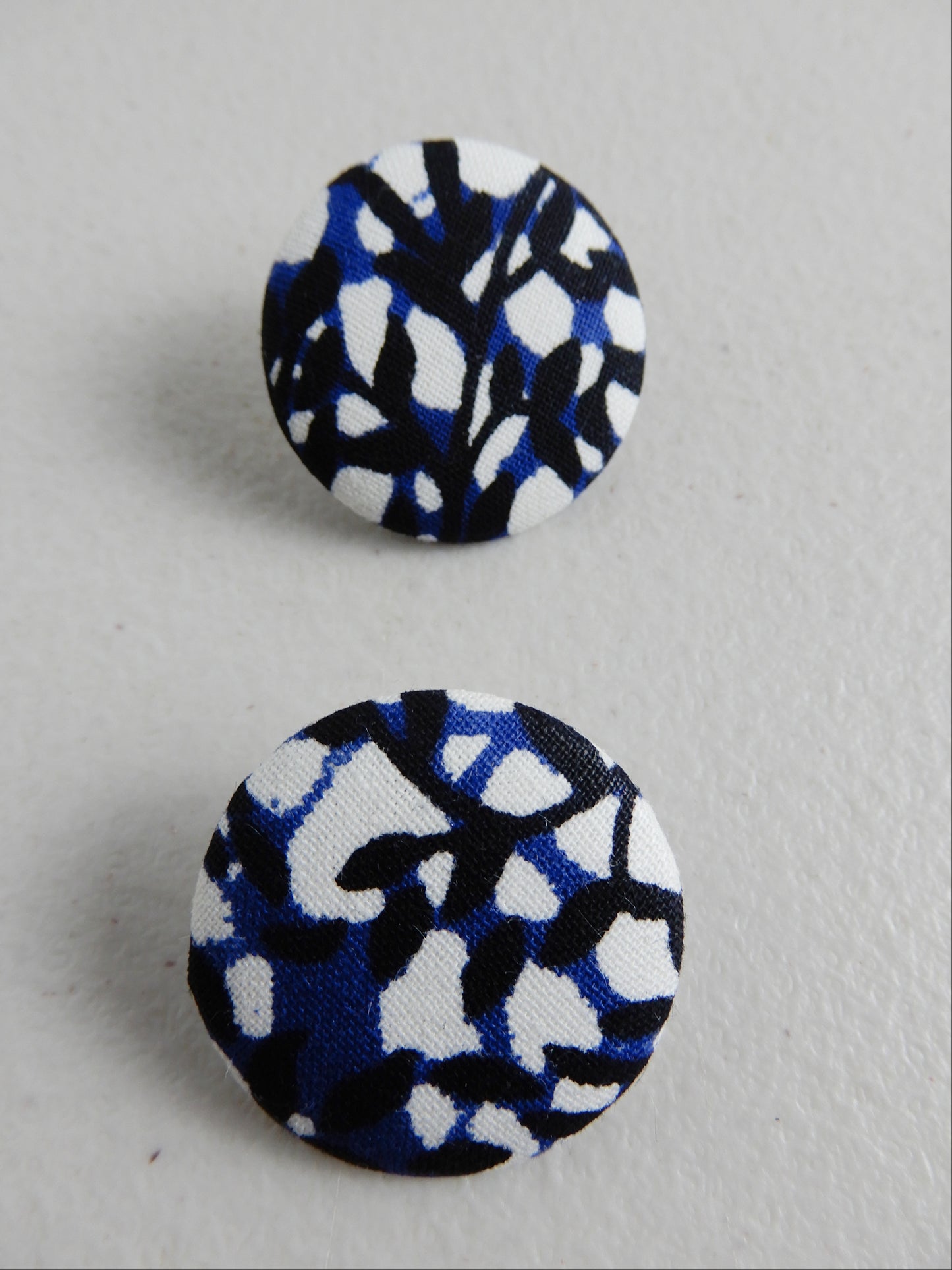 Button Earrings - Fabric Earrings
