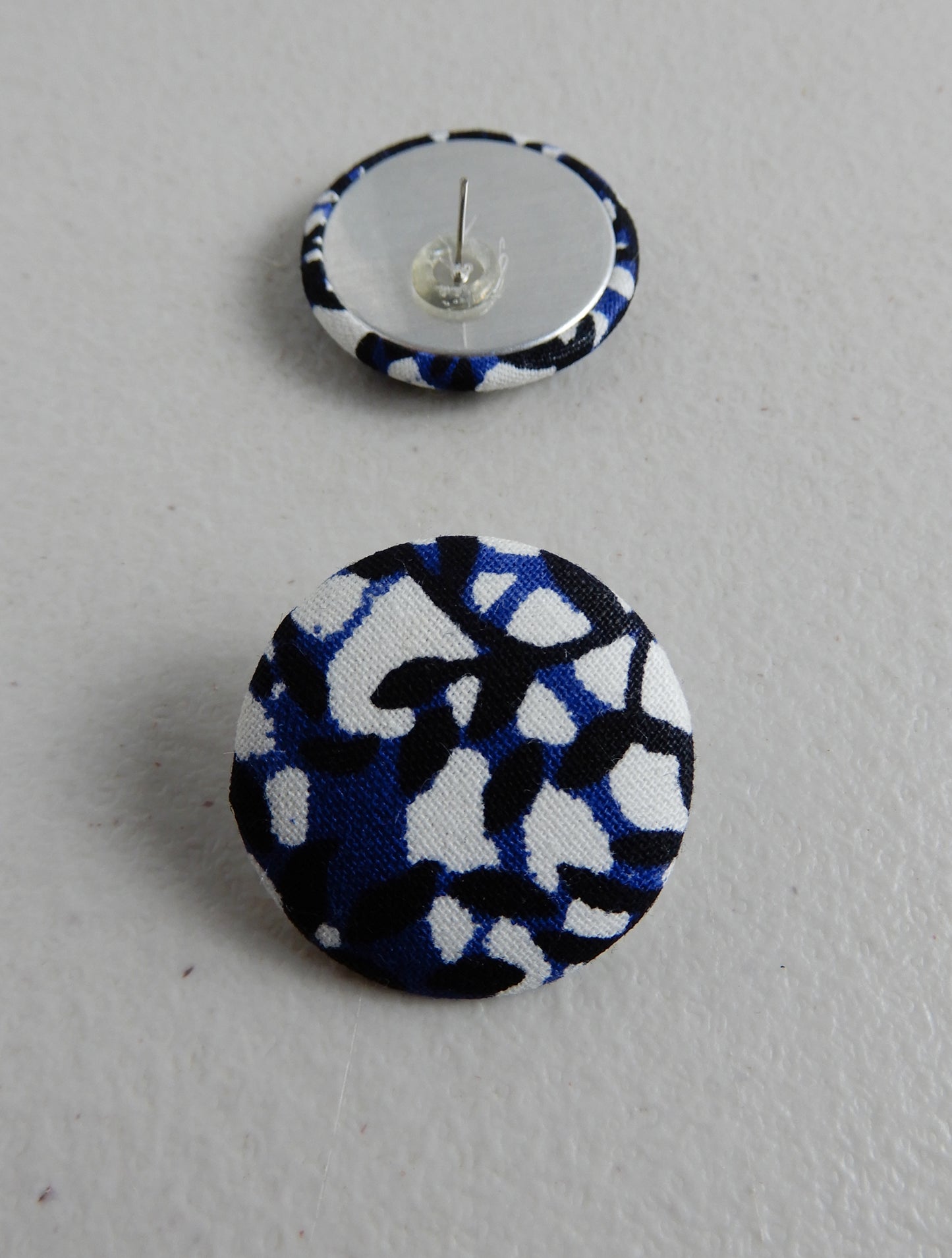Button Earrings - Fabric Earrings