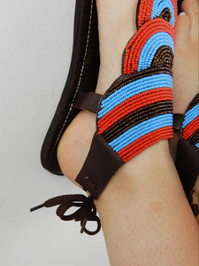 Layered Sandal Blue & Red