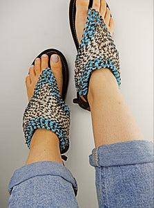 Blue African sandals