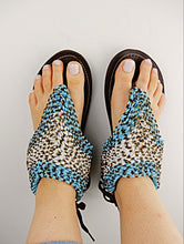 Load image into Gallery viewer, Blue African sandals
