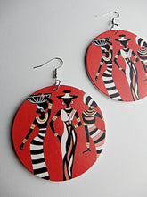 Load image into Gallery viewer, Black Queen Earrings - Printed Earrings
