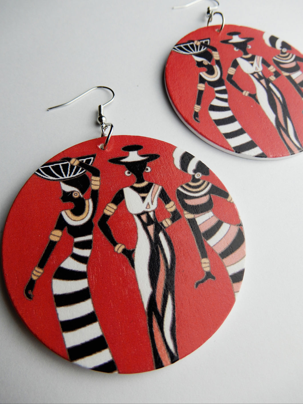 Black Queen Earrings - Printed Earrings