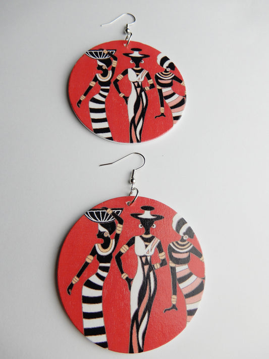 Black Queen Earrings - Printed Earrings