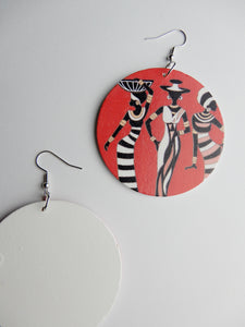 Black Queen Earrings - Printed Earrings