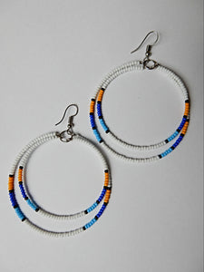 Hoop Earrings - Beaded Kenyan Earrings