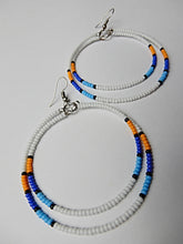 Load image into Gallery viewer, Hoop Earrings - Beaded Kenyan Earrings

