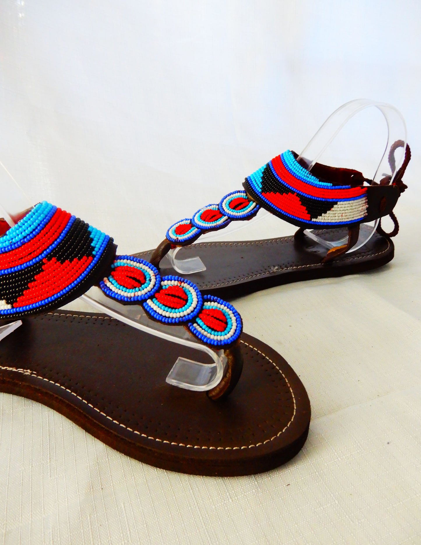 Blue Aztec Sandals