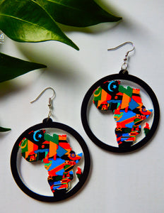 Africa Map Earrings
