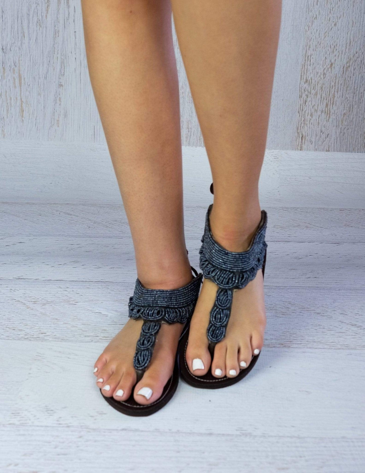 Afrix Style 37 (Size 6) / Black Summer Sandals