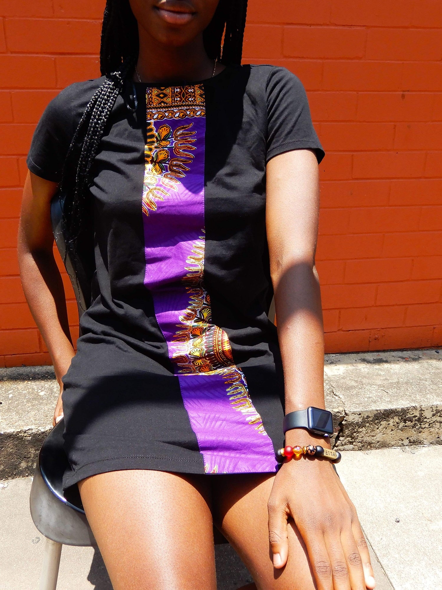 Afrix Style Dress Medium Purple african fabric Dress | Afrix Style
