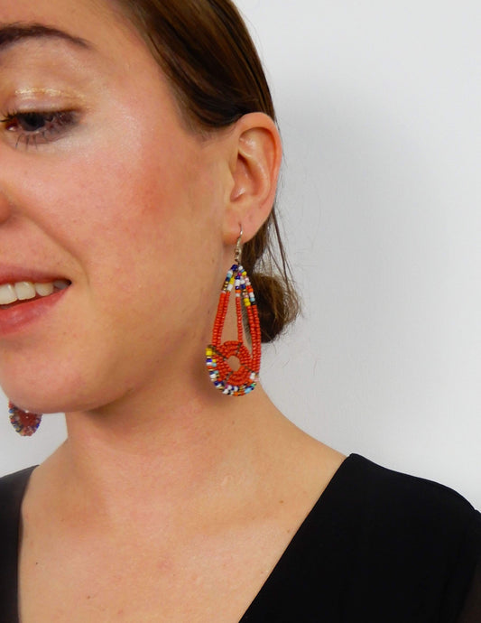 Afrix Style Earrings Drop Beaded Earrings | Afrix Style
