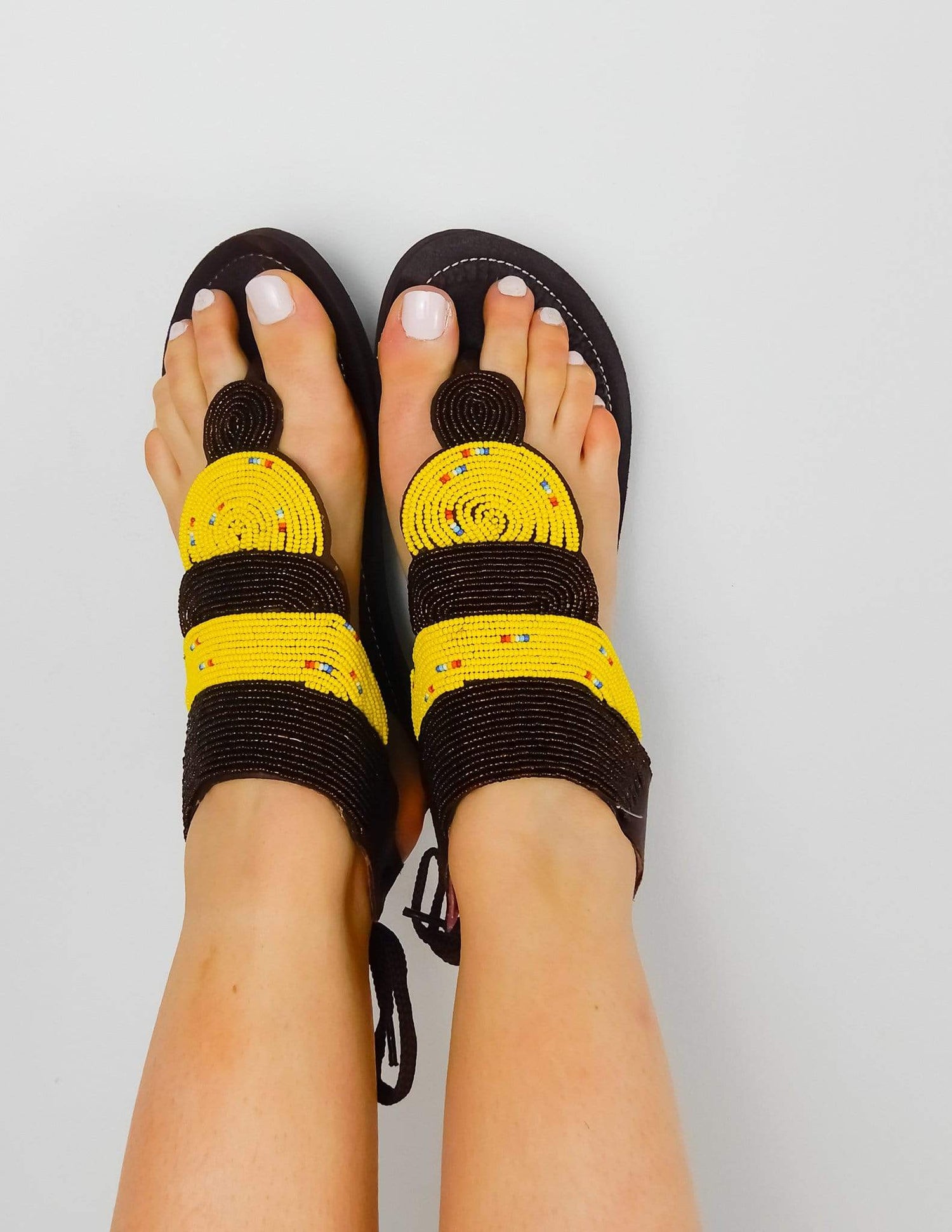 Afrix Style Layered Beaded Sandals