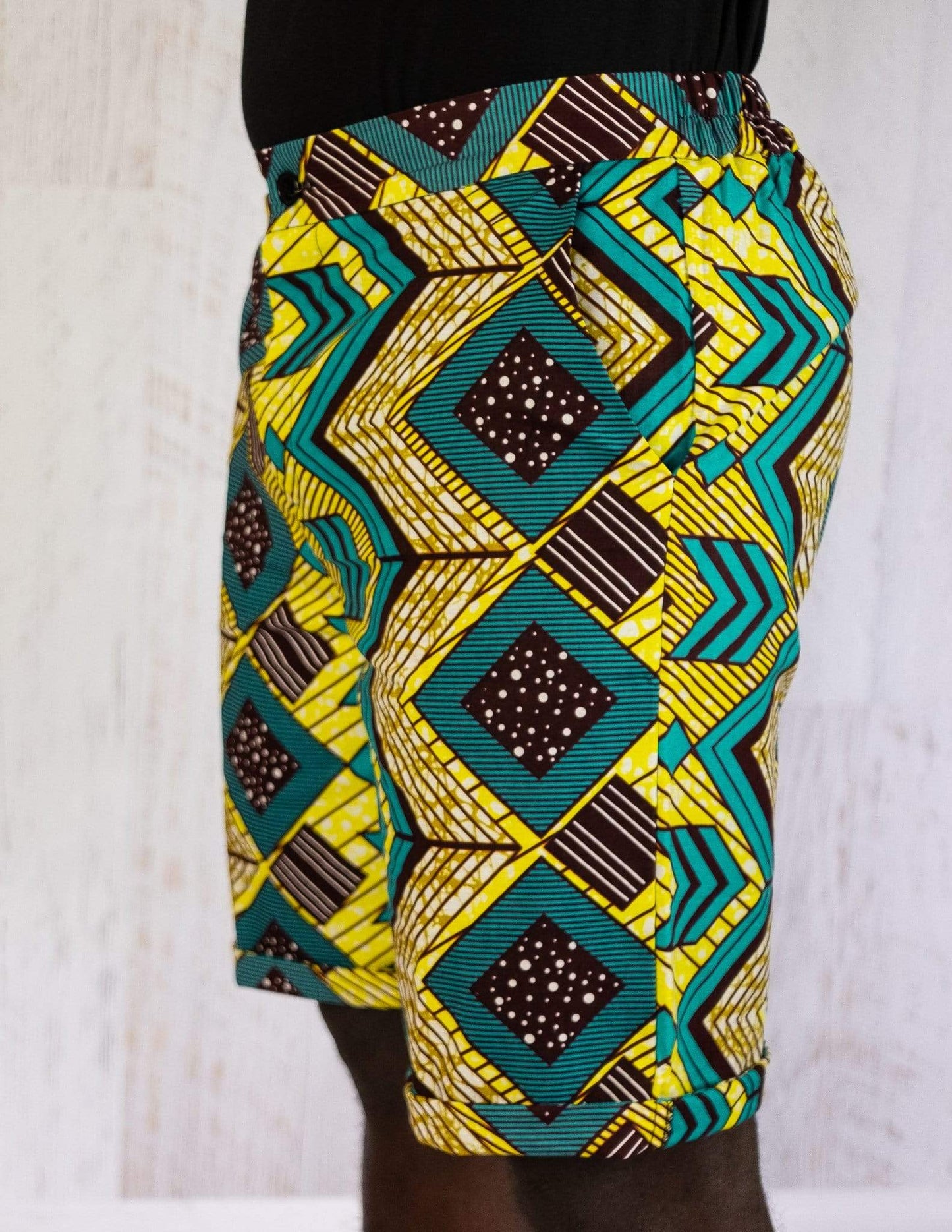 Afrix Style Mens African Fabric Shorts