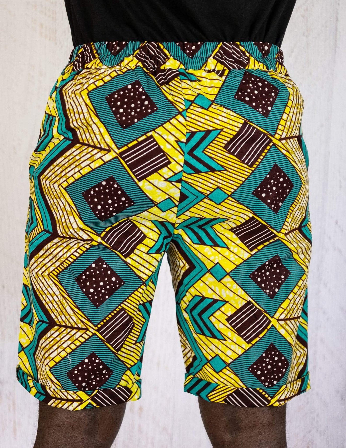 Afrix Style Mens African Fabric Shorts