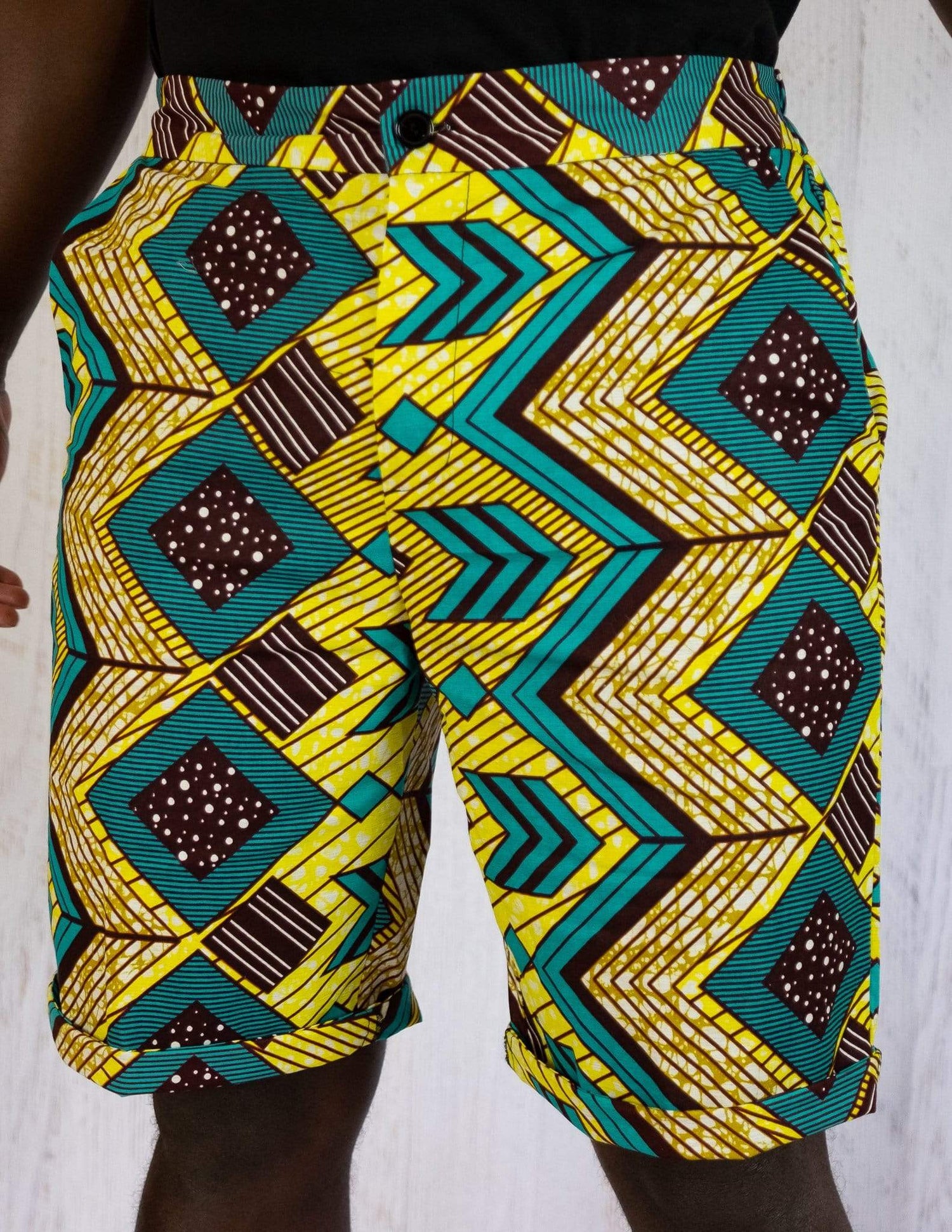 Afrix Style Mens African Fabric Shorts