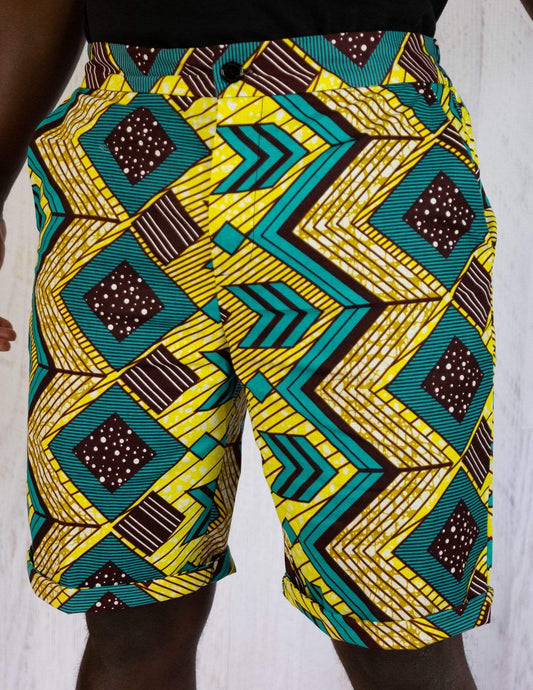 Afrix Style Mens African Fabric Shorts