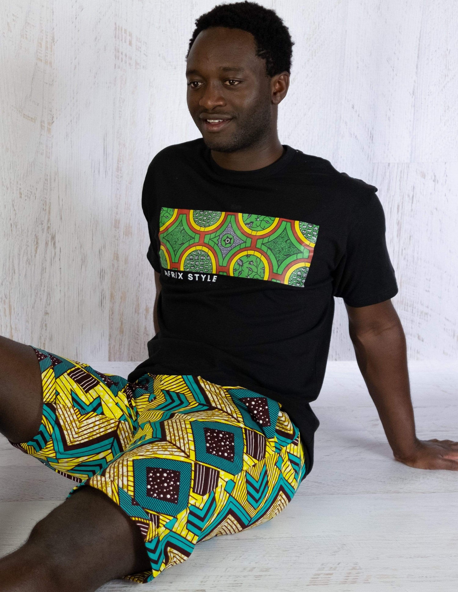 Afrix Style Mens African Fabric Shorts