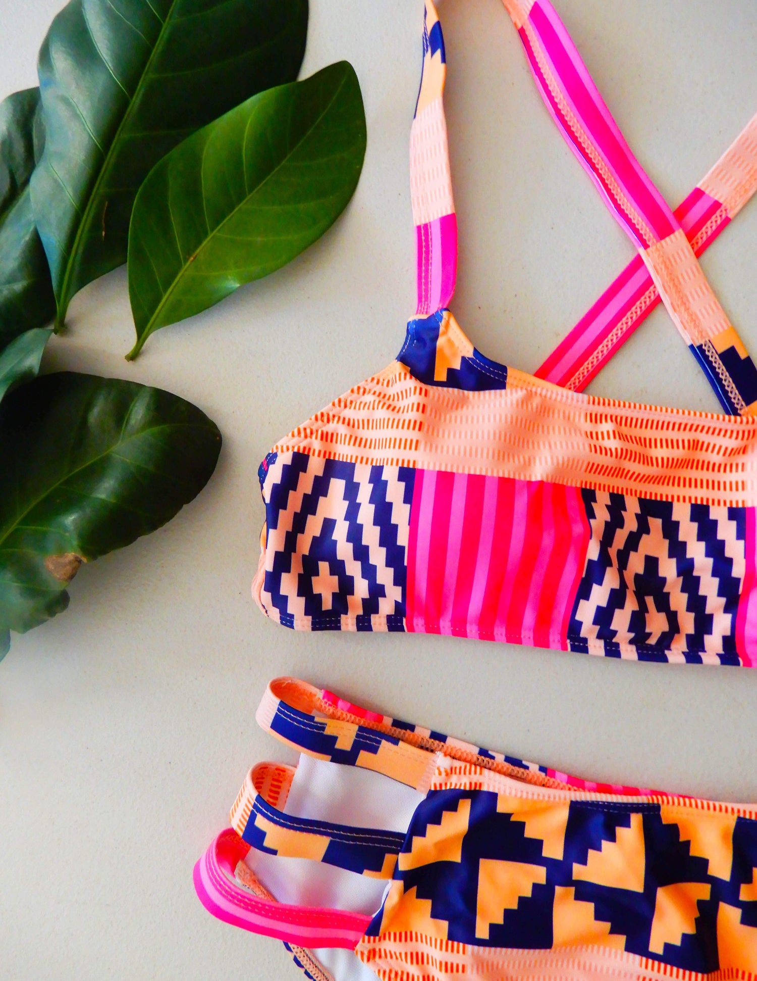 Afrix Style Pink Aztec Bikini