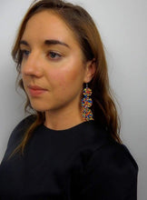 Load image into Gallery viewer, Afrix Style Rainbow Three Circle Drop Earrings
