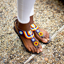 Load image into Gallery viewer, Afrix Style Sandals Rainbow Coloured Sandals
