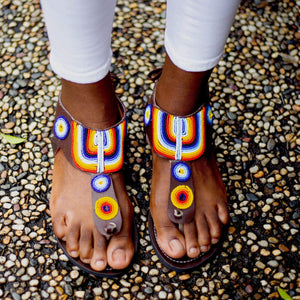 Afrix Style Sandals Rainbow Coloured Sandals