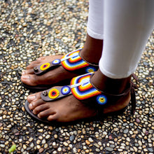 Load image into Gallery viewer, Afrix Style Sandals Rainbow Coloured Sandals
