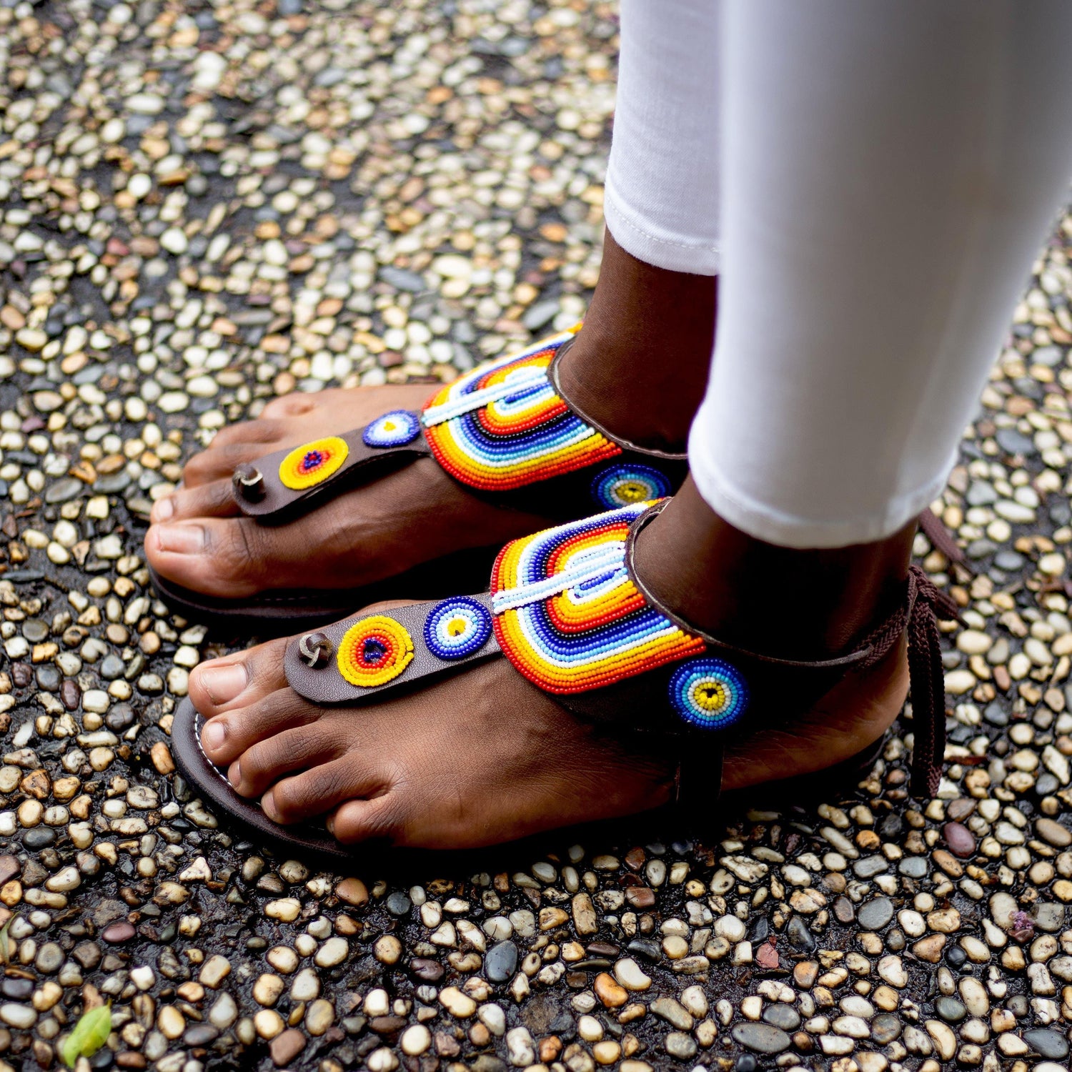 Afrix Style Sandals Rainbow Coloured Sandals