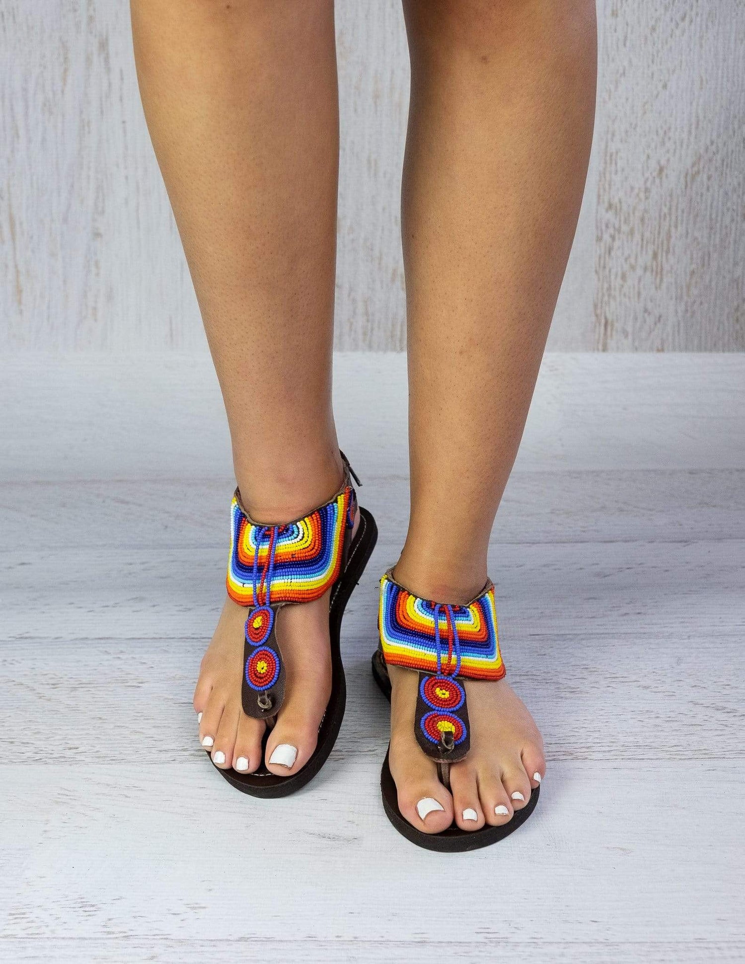 Afrix Style Sandals Rainbow Coloured Sandals
