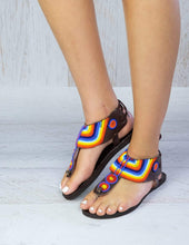 Load image into Gallery viewer, Afrix Style Sandals Rainbow Coloured Sandals
