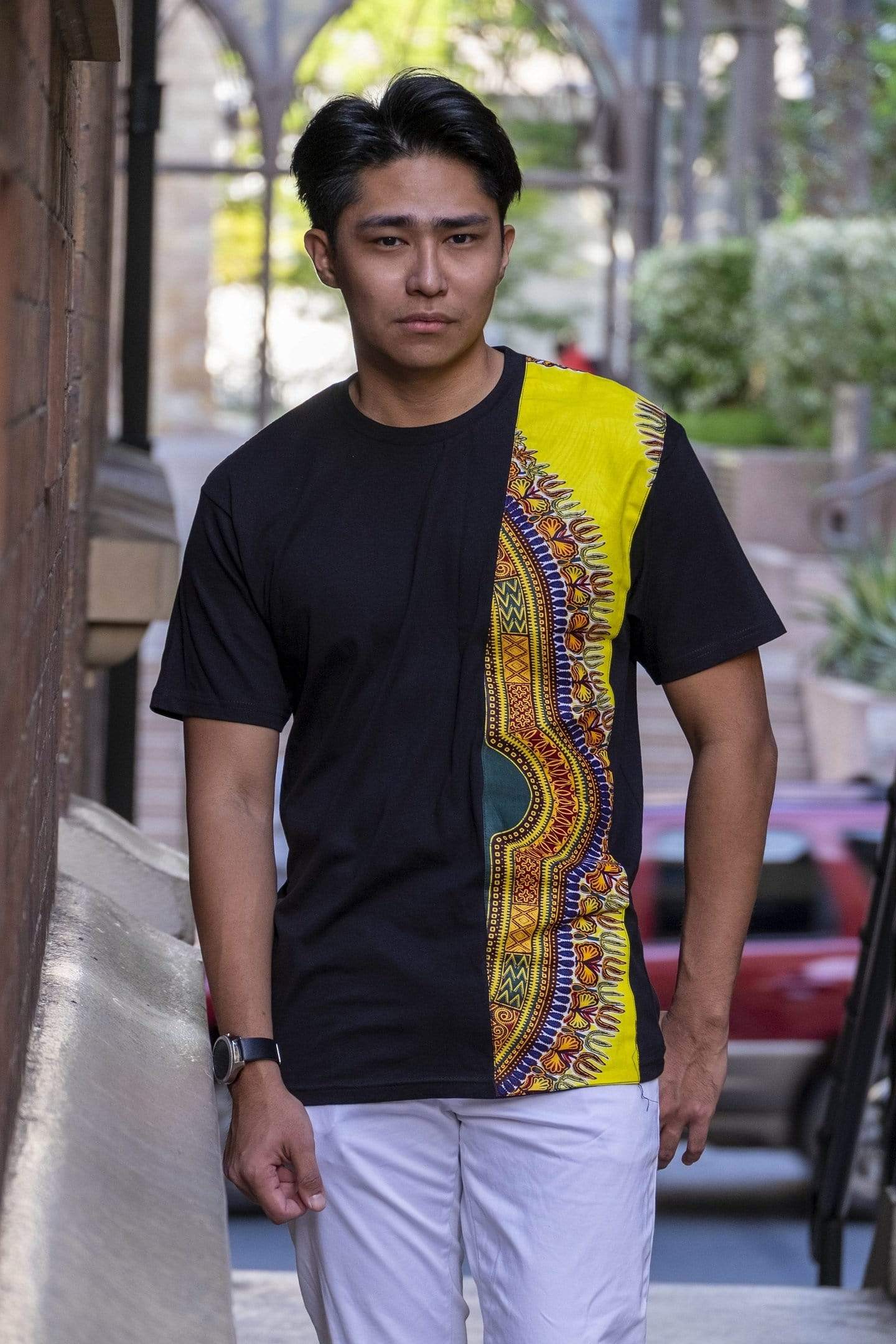 Afrix Style Shirt Yellow Fabric T-Shirt