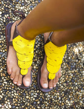 Load image into Gallery viewer, Afrix Style Shoes 38 (size 7) Yellow Summer Sandals
