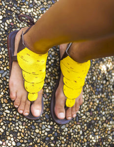 Afrix Style Shoes 38 (size 7) Yellow Summer Sandals