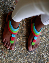 Load image into Gallery viewer, Afrix Style Shoes 40 (Size 9) Tropical African Sandals
