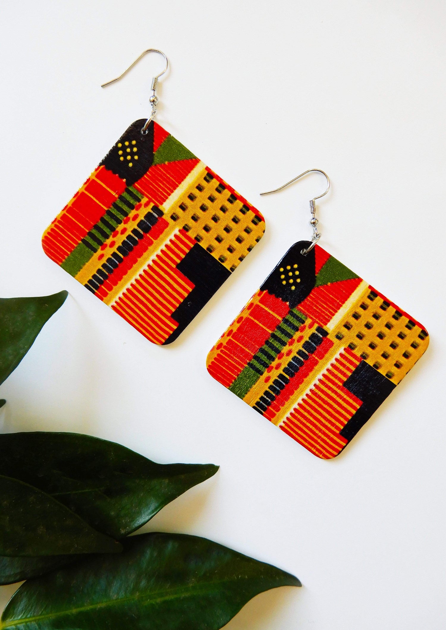 Afrix Style Square African Earrings
