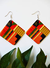 Load image into Gallery viewer, Afrix Style Square African Earrings
