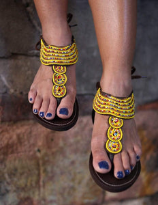Afrix Style Sunny Yellow Sandal